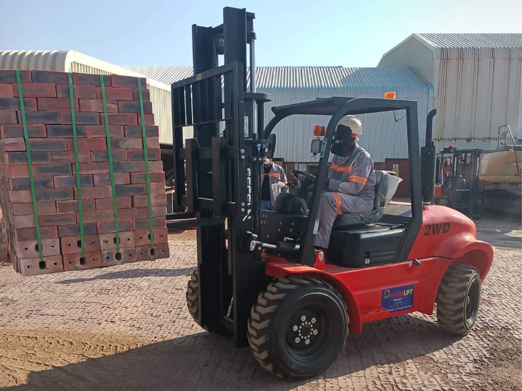 SECSUN Rough Terrain Forklift in Action in Botswana!
