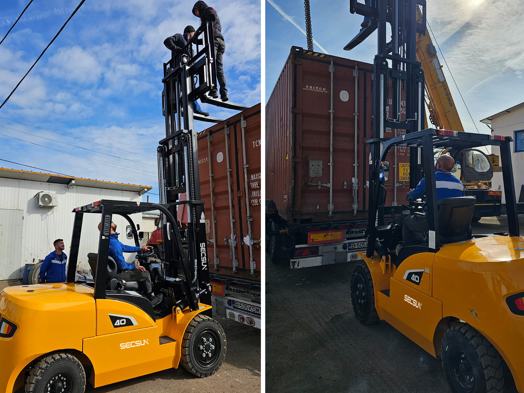 Romanian Client Expresses Satisfaction with SECSUN Diesel Forklift