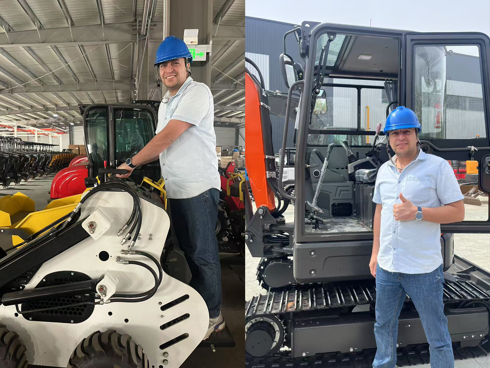 Iranian Customer Explores SECSUN Skid Steer Loader and Excavator Factories