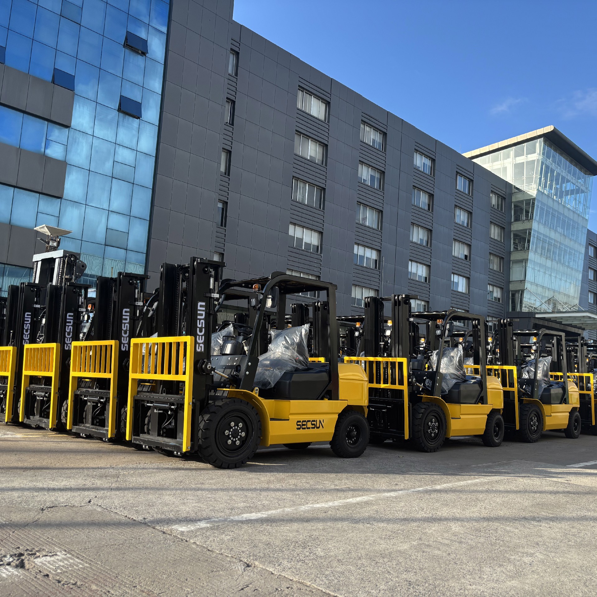 Exclusive Preview: 45 units SECSUN Forklifts Ready for Argentina Shipment​