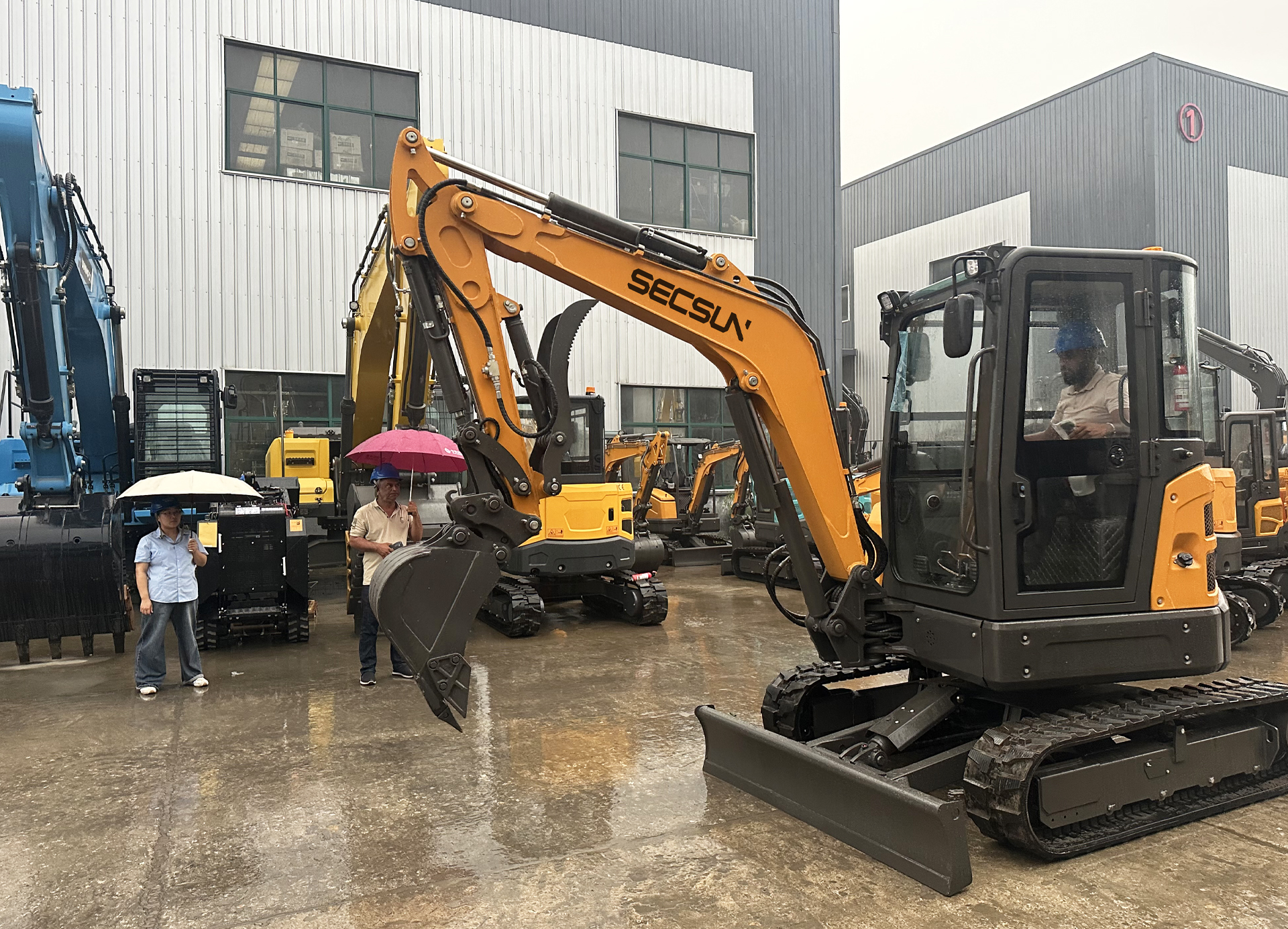 SECSUN Factory Tour: Mauritian Customers Experience Excavators & Skid Steer Loaders Up Close!