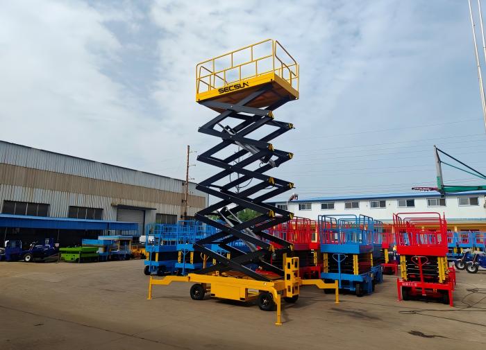 Secsun Machinery SCWP Series Wheeled Self-Propelled Scissor Lifts: 6–18m Mid-Low Height Stable Operation Solutions