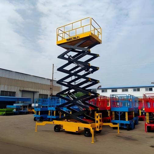 Secsun Machinery SCWP Series Wheeled Self-Propelled Scissor Lifts: 6–18m Mid-Low Height Stable Operation Solutions