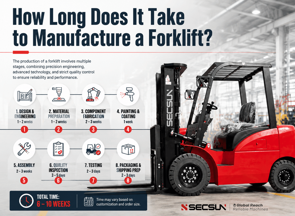 Forklift Manufacturing Process Explained: How Long Does It Take to Manufacture a Forklift?