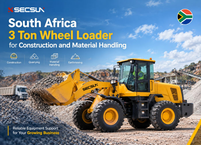 South Africa | 3 Ton Wheel Loader with 1.6 m³ Bucket for Construction and Material Handling