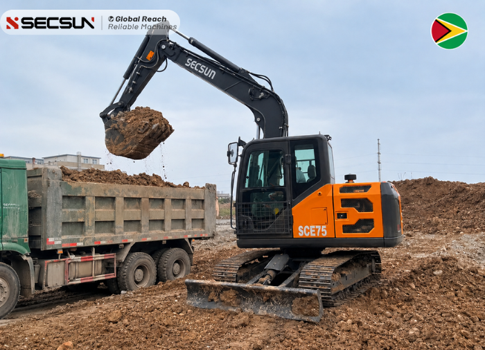 Guyana | SECSUN 7.5 Ton Crawler Excavator Delivered and Put into Operation